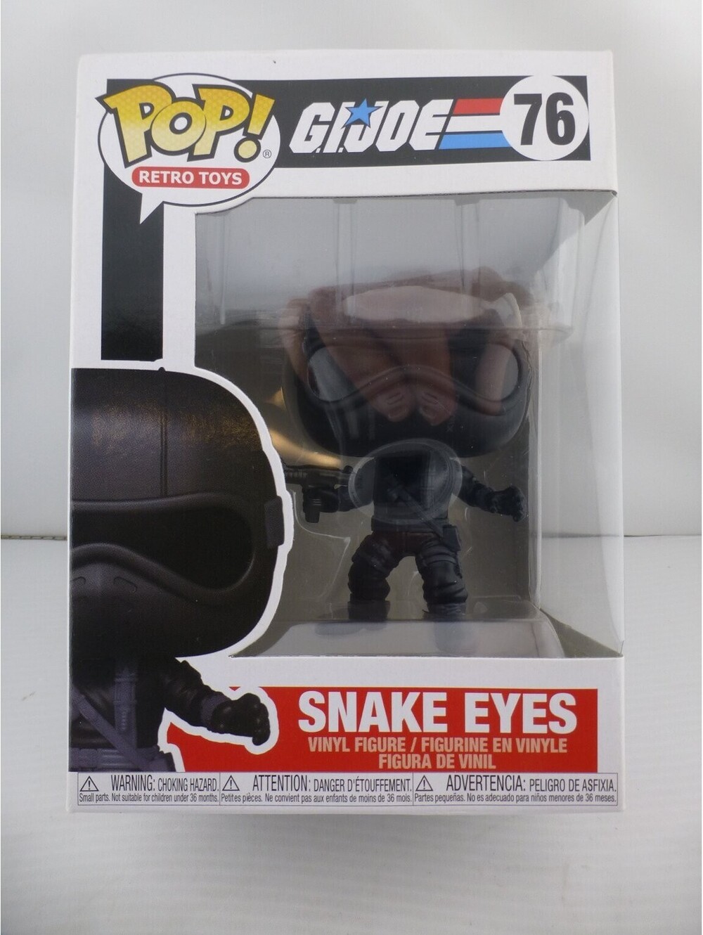 Funko Pop! G.I. Joe Snake Eyes #76 Retro Toys Vinyl Figure w/box Q2